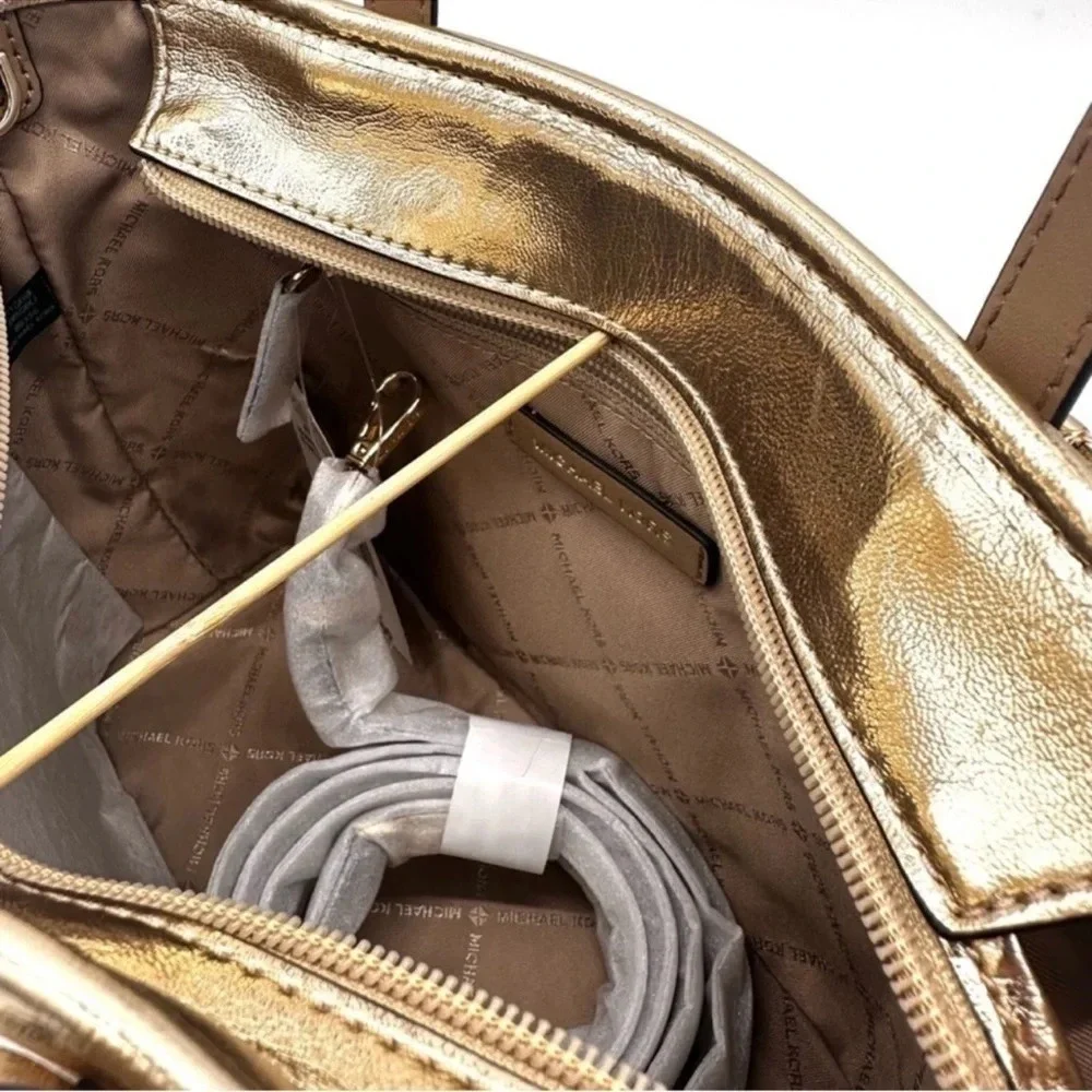 Michael Kors Jet Set Travel XS TZ Tote Bag Gold (NWT)